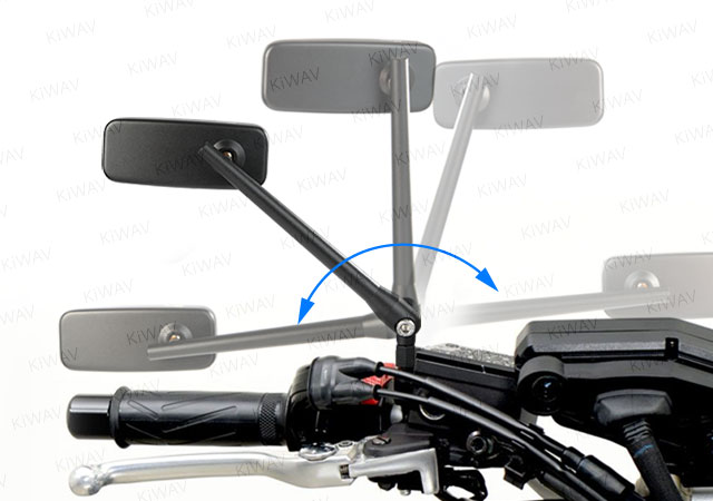 KiWAV ClassicPlus mirror adjust on motorcycle