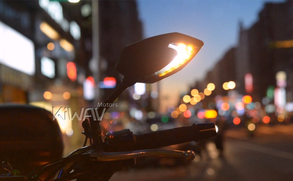 KiWAV dual LED motorcycle mirrors - Lucifer
