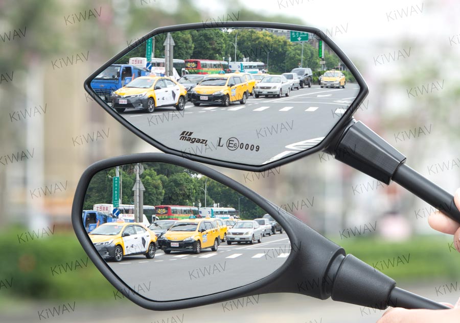 BMW stock mirrors & KiWAV Lucifer mirrors compare len glasses