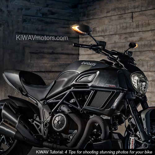 KiWAV tutorial: Get your motorcycle a LED mirror on will create the WOW factor inside garage, too.