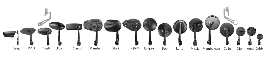 KiWAV bar end mirrors height comparison