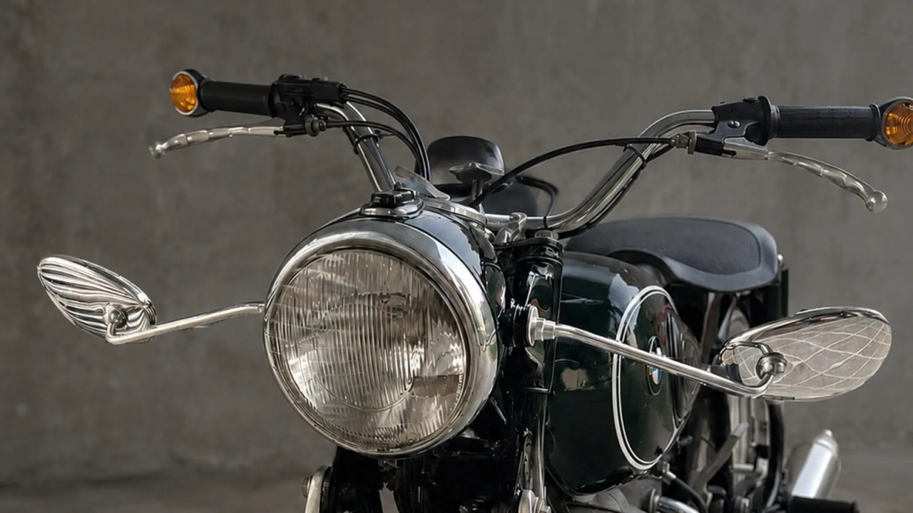 Vintage BMW /2 Headlight-Mount Mirrors