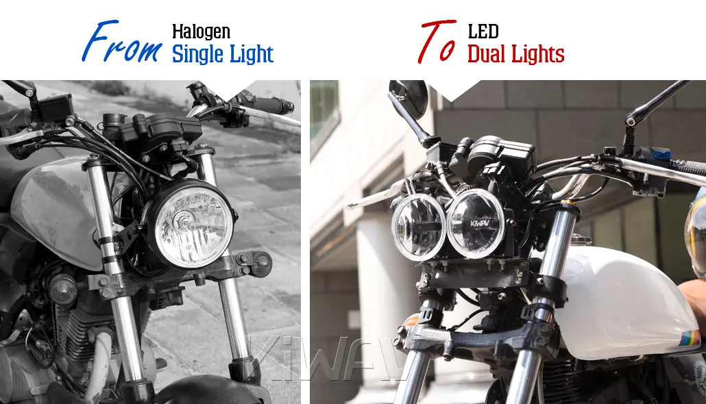 This is how I change my single halogen headlight into two LED lights