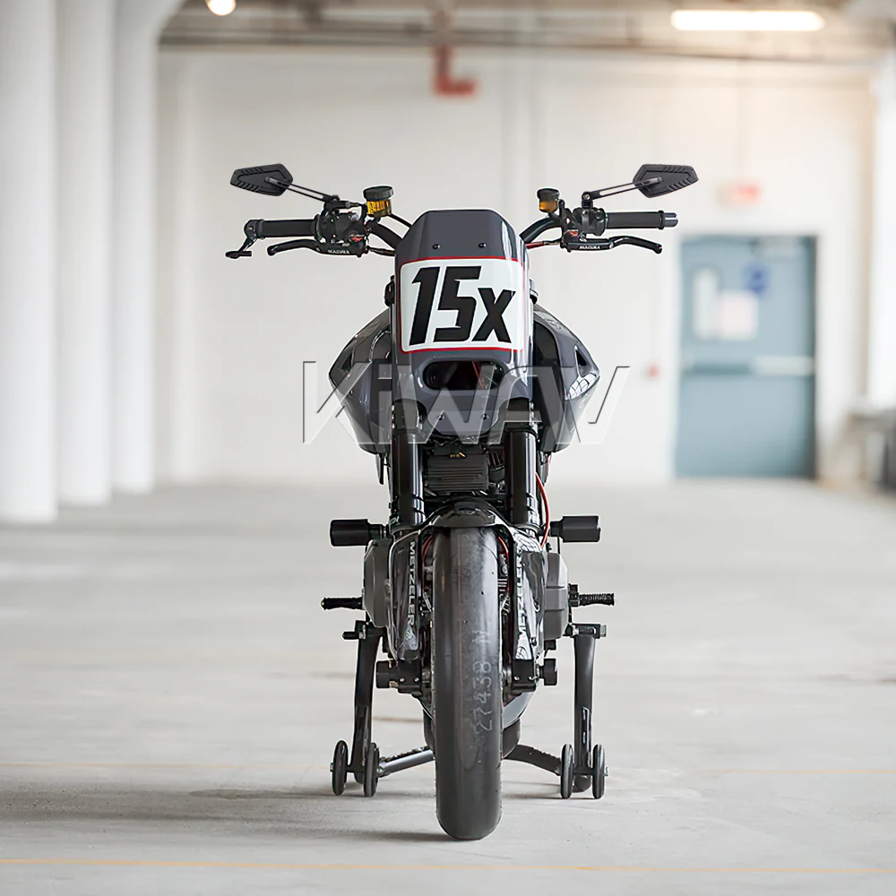 Blade motorcycle mirrors on a Ducati Hypermotard 796