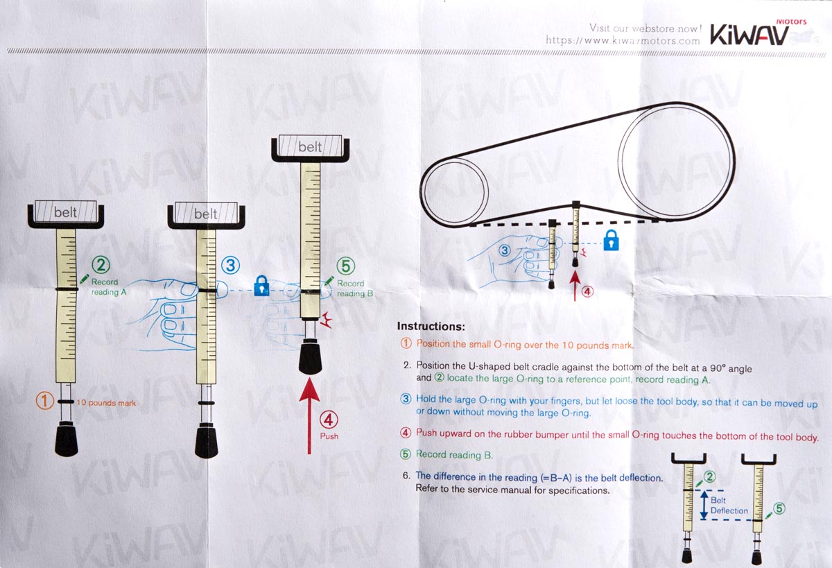 KiWAV belt tension gauge user guide