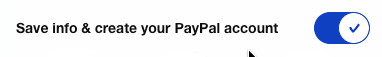 Turn off the create account option at PayPal