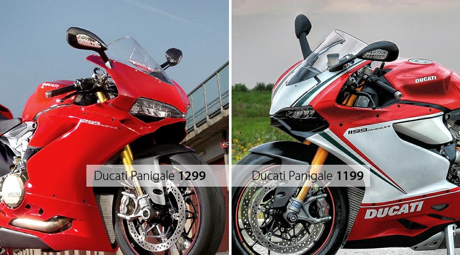 Ducati mirror 1199 1299 comparison