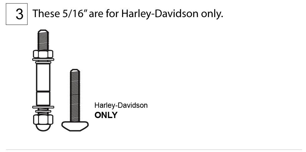 5/16 inch bolts are for Harley-Davidson only