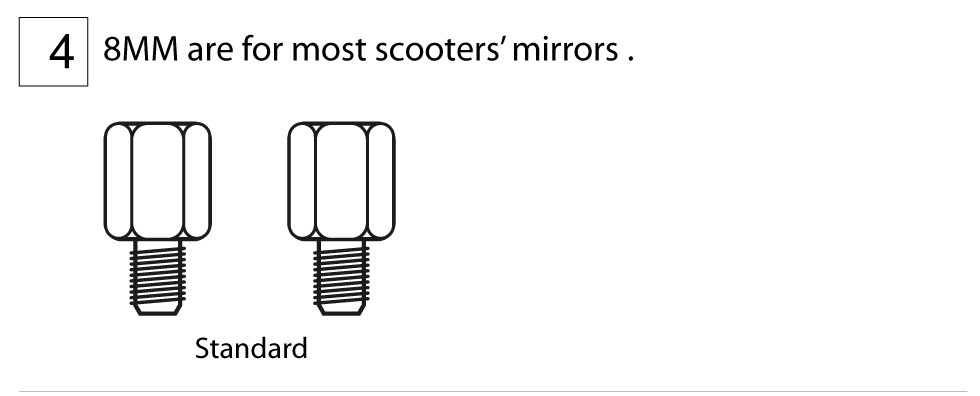 8mm are fore most scooters' mirrors