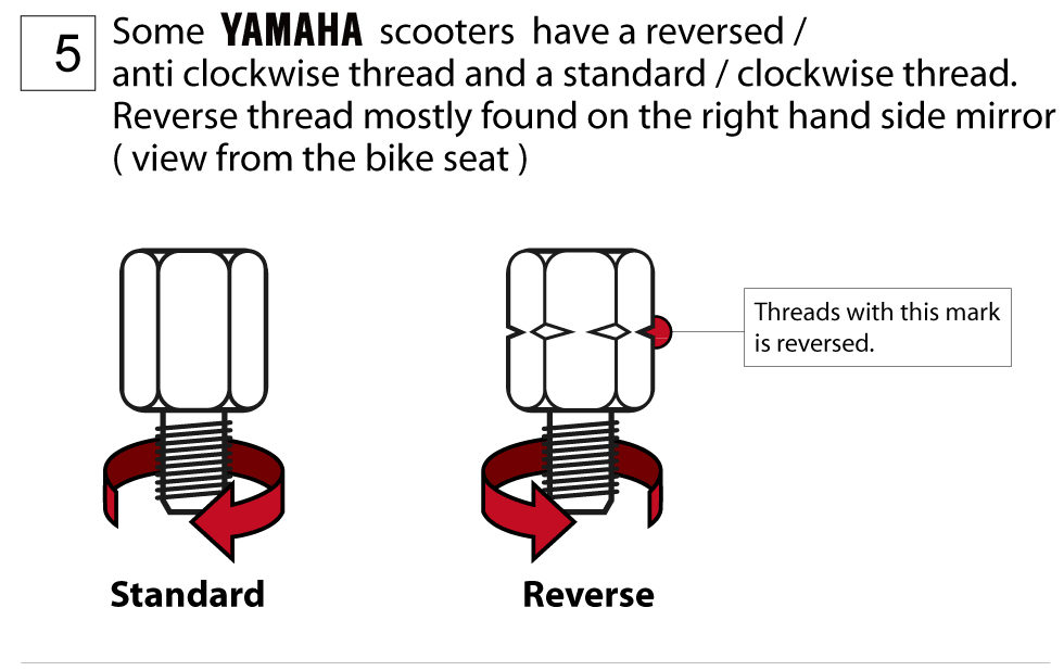 Some Yamaha have a reversed/ anti clockwise thread and a standard / clockwise thread