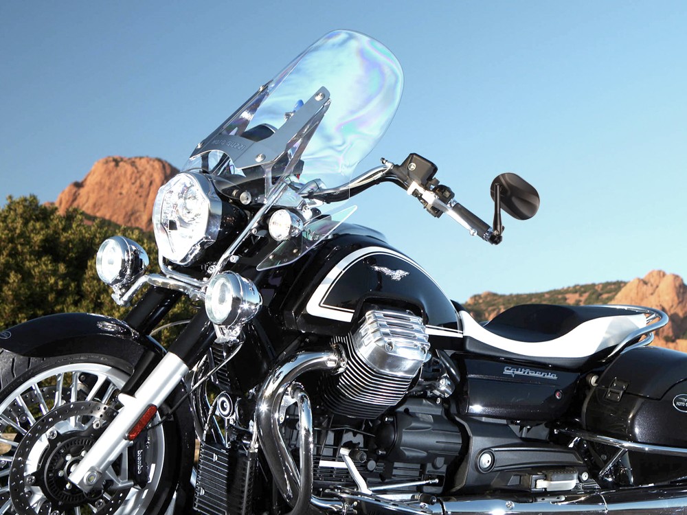 Moto Guzzi California 1400 Touring with KiWAV bar-end mirror