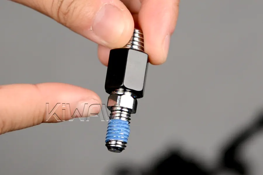 Loosen the jam nut to expose the nut inside and the pre-applied threadlocker (Loctite)