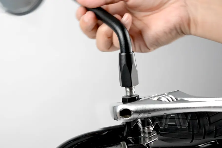 Thread the mirror stud into the adapter
