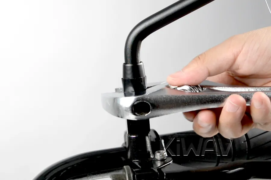 Tighten the jam nut against the top of the adapter