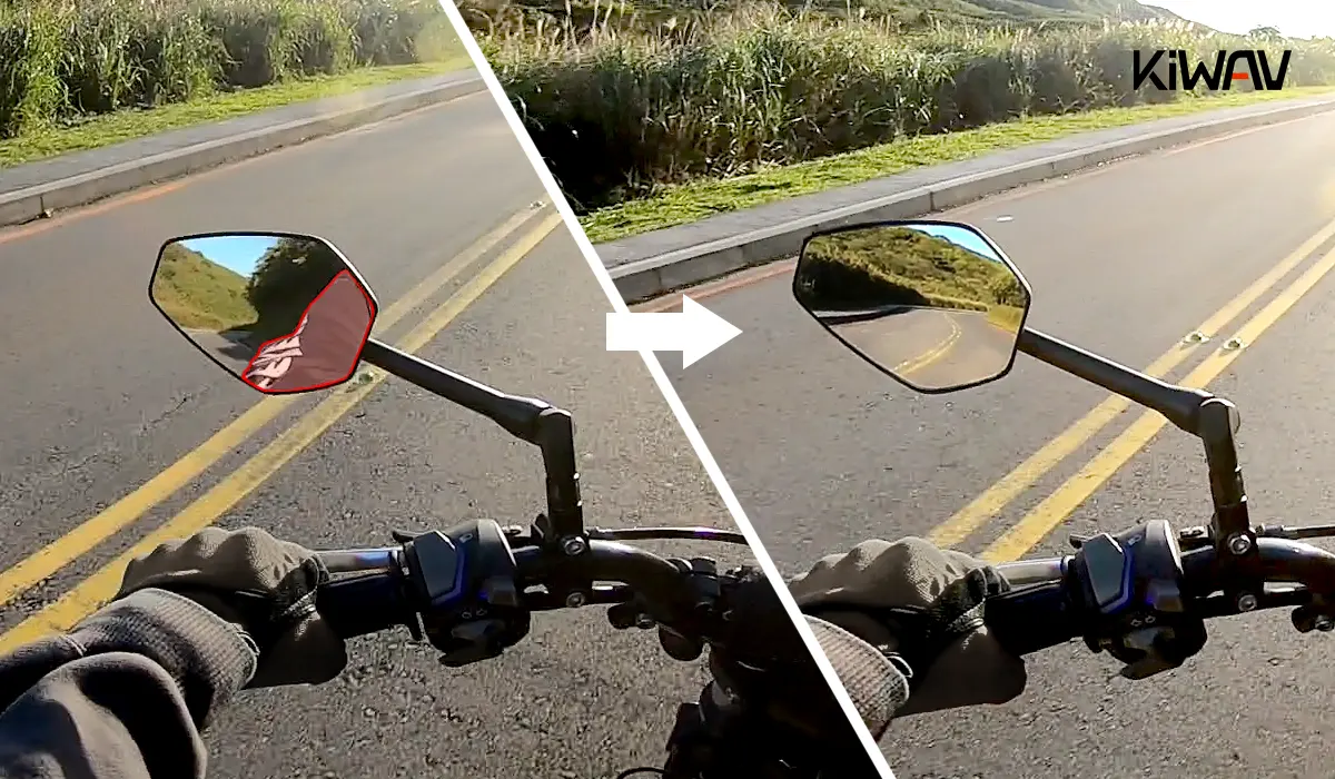 バイクミラーの正しい合わせ方：後方視界を最大化する最適な位置