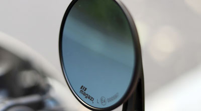 The mirror blue tinted glass
