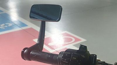 Classic bar end round mirrors