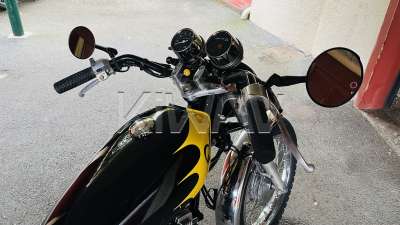 scooter: Retro black mirrors for 8mm scooters and motorcycles