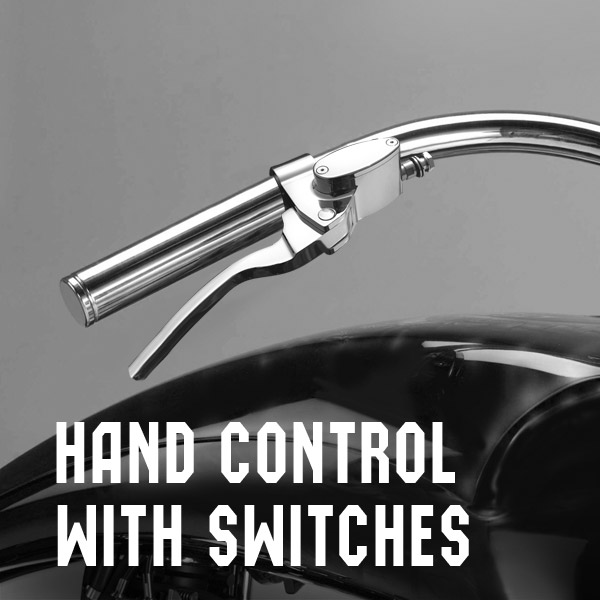 Compact hand control with switches for custom motorcycles