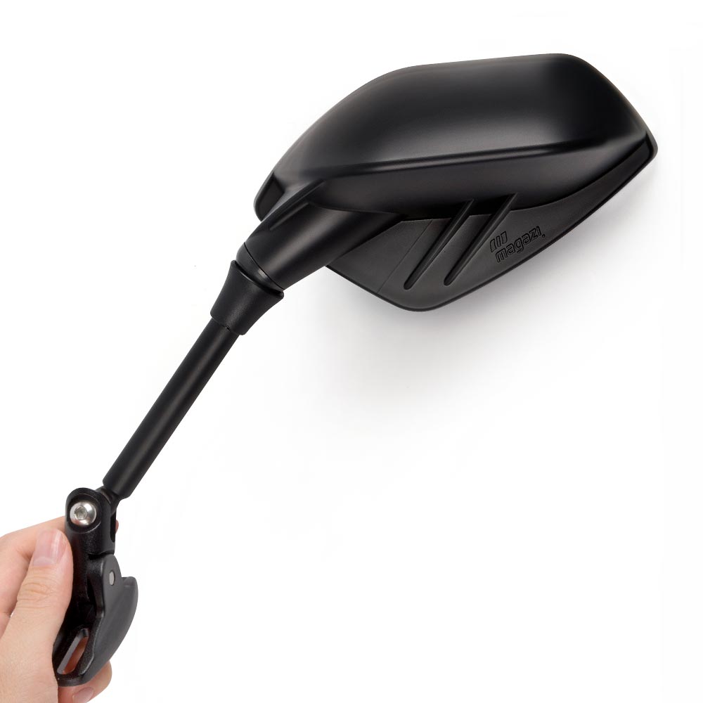 MOFUN LED Rearview Wind Wing Fin Mirrors – For Ducati 1299 Panigale 1198 1098 848, Black Aluminum