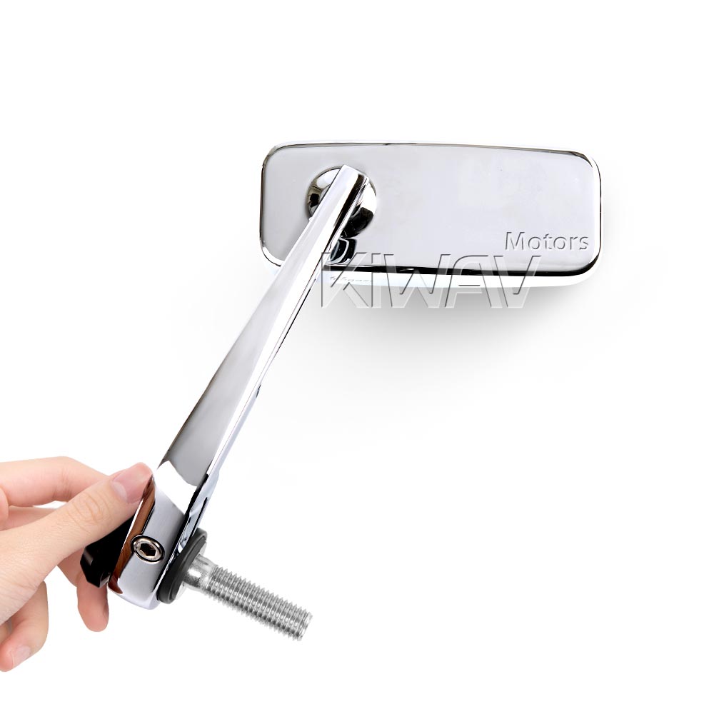 Classic chrome bar end mirrors compatible with BMW
