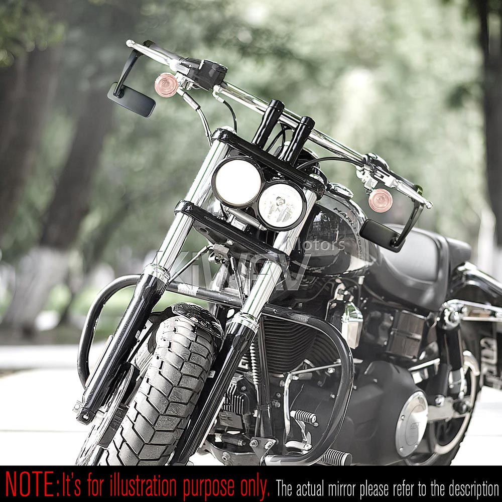 thumbnail image 2 of Black Spear Blade Mirrors – Universal Fit For Harley Dyna Sportster Softail, 7/8" Handlebars 2 of 5