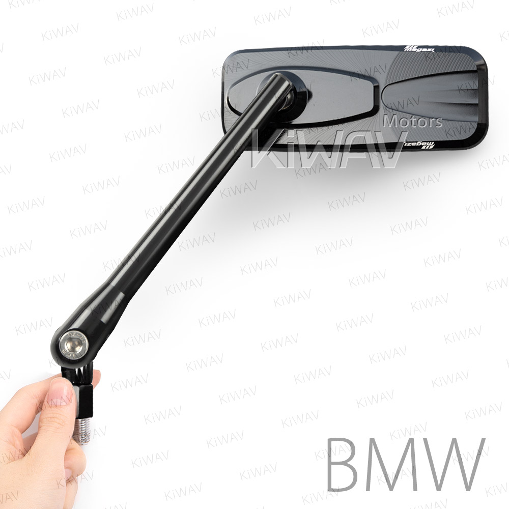 Modern black mirrors compatible with BMW