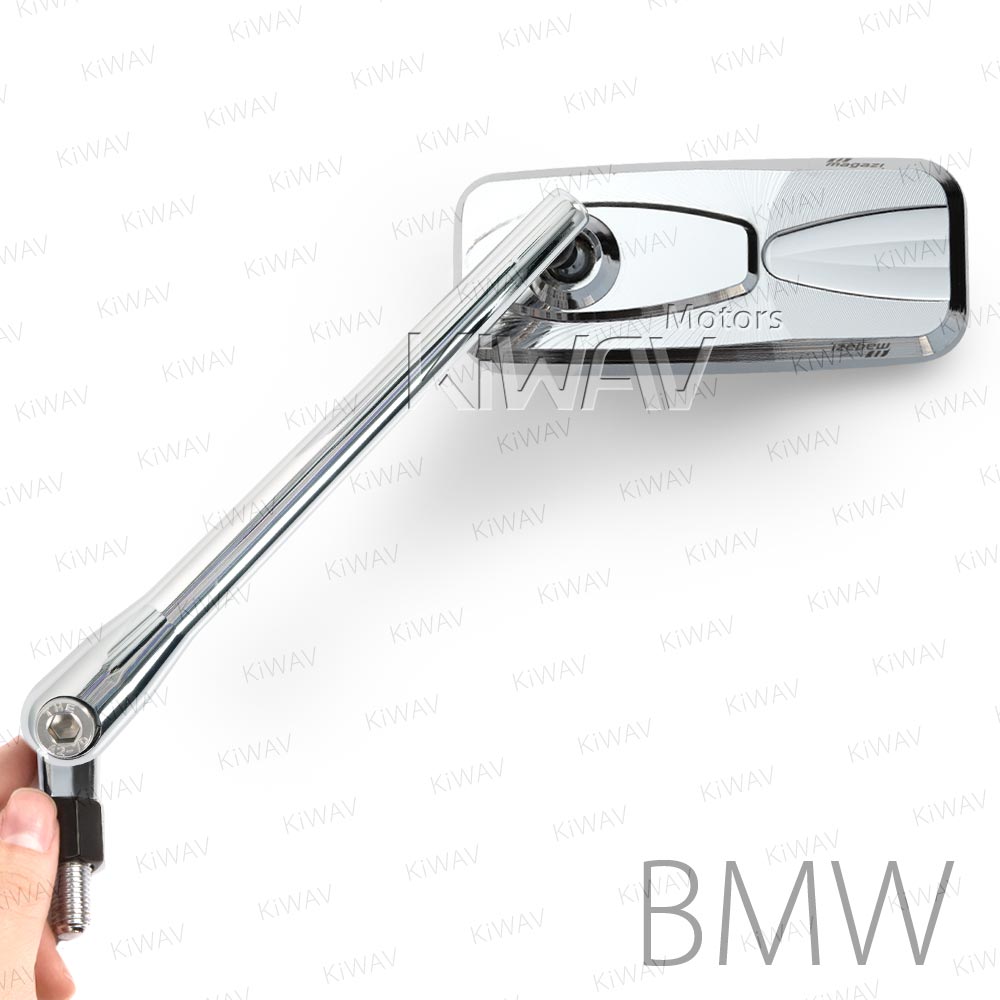 Modern chrome mirrors compatible with BMW