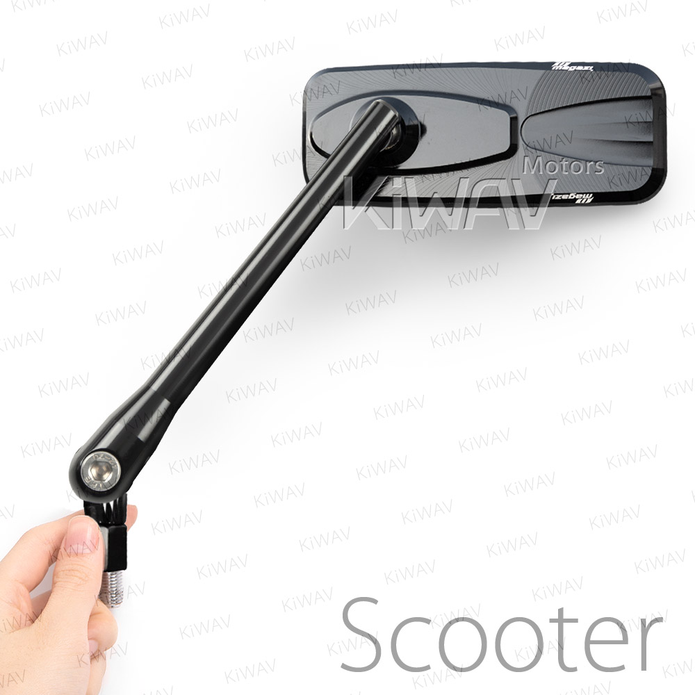 Modern black mirrors for scooter