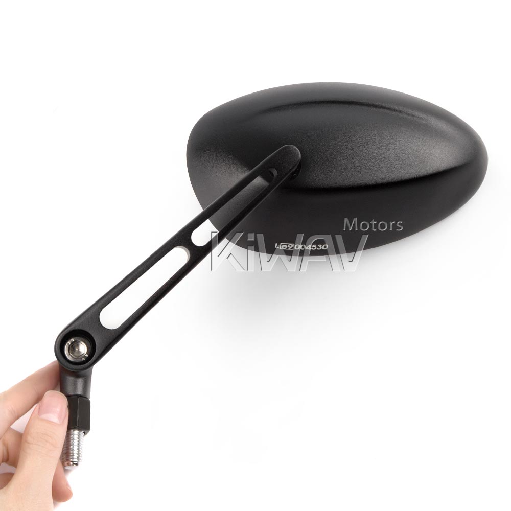 Oval black mirrors for scooter