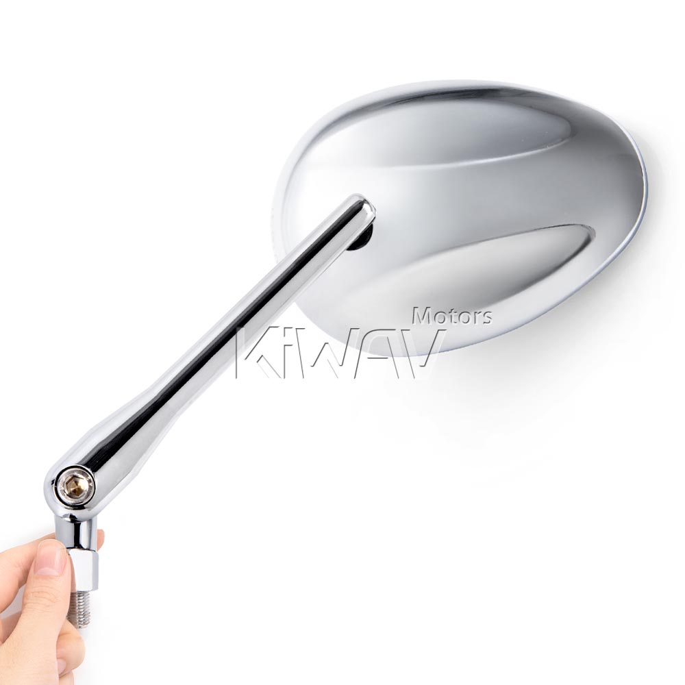 Ellipse chrome mirrors for scooter