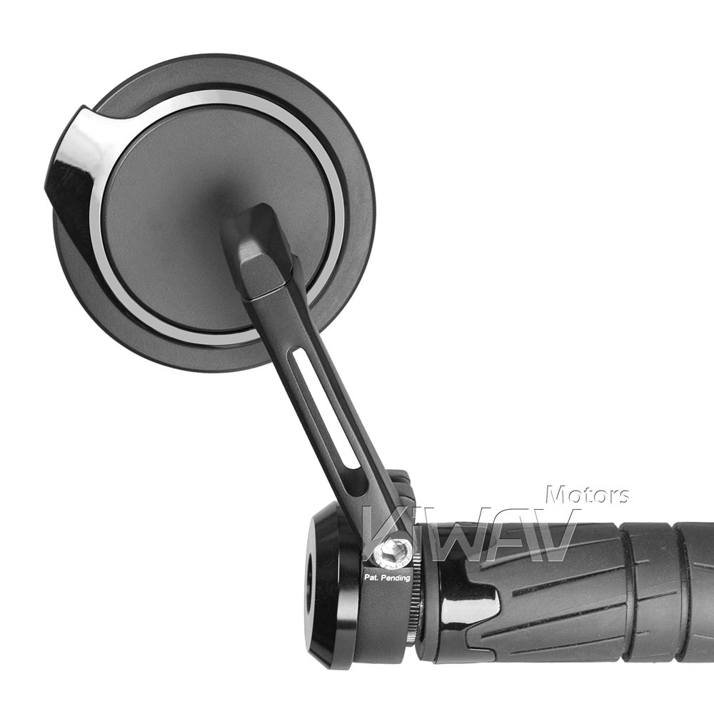 bar end mirrors Aura black cafe racer bar end mirrors for 7/8 inch