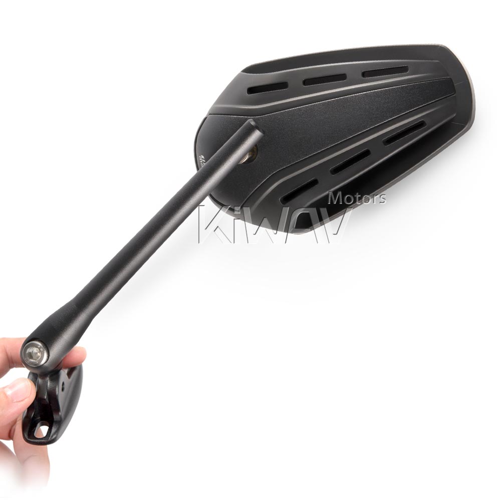 Zipper black Fairing Mount mirrors with black adapter for sportbikes