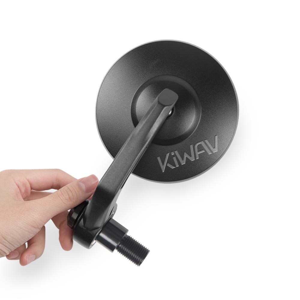 KiWAV バーエンドミラー ボブ 黒 16mmネジ式 Yamahaヤマハモデルに取付可能 左右セット