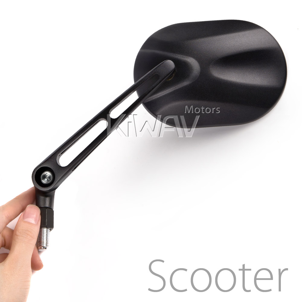 Stark black mirrors for scooter