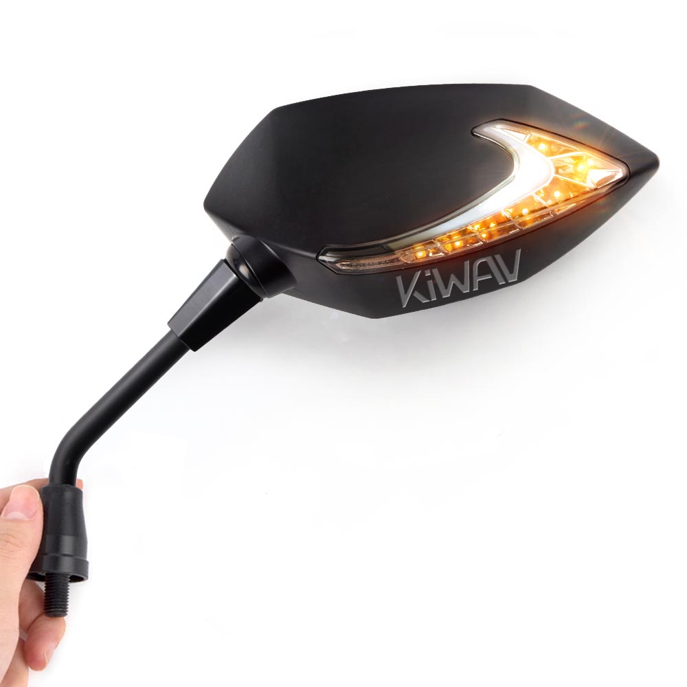 Lucifer black LED neat stem mirrors for scooters