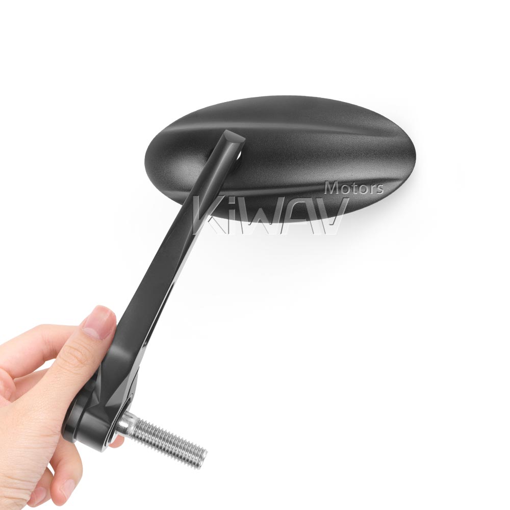 Ultra black bar end mirrors compatible with BMW