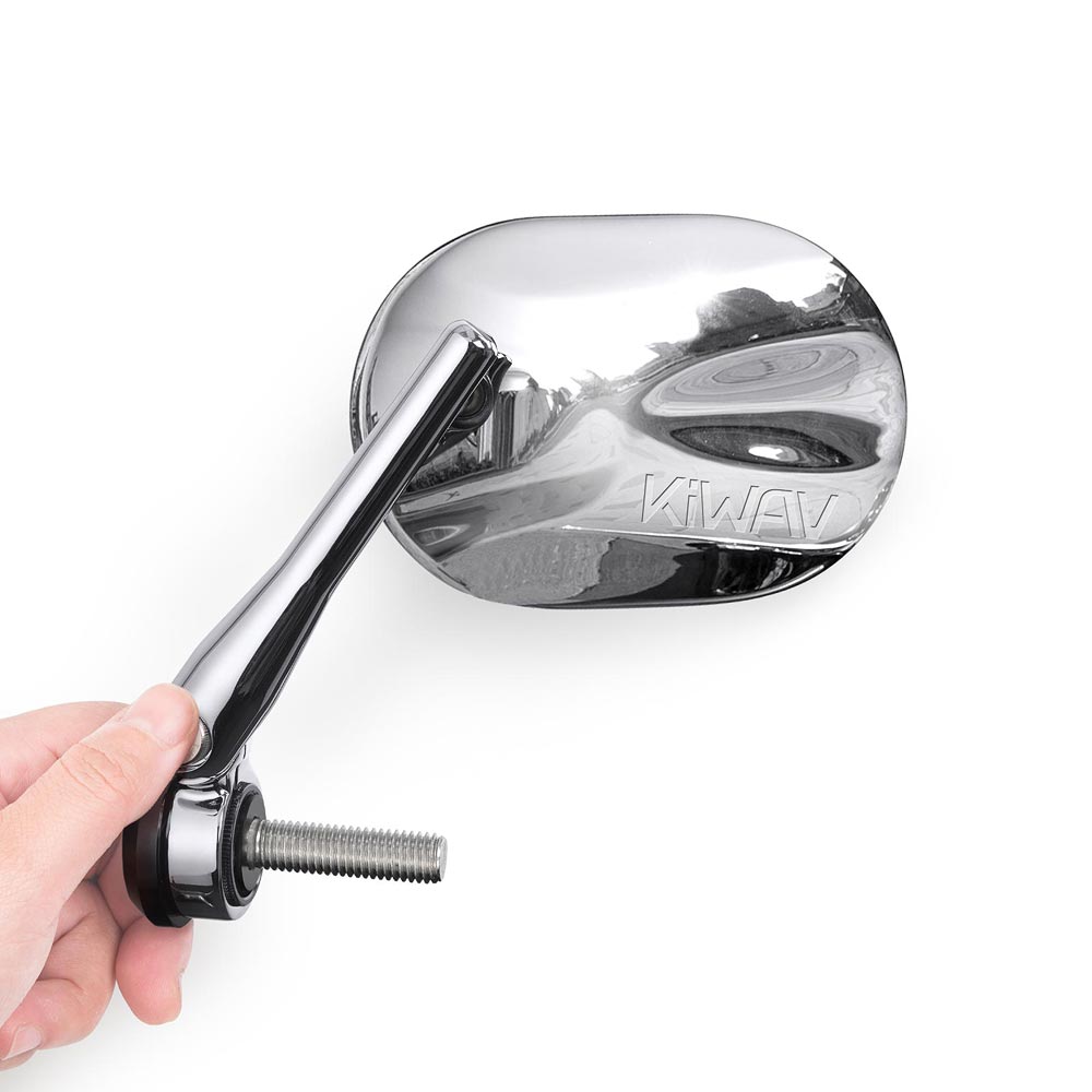 Parts: Stark chrome bar end mirrors compatible for BMW
