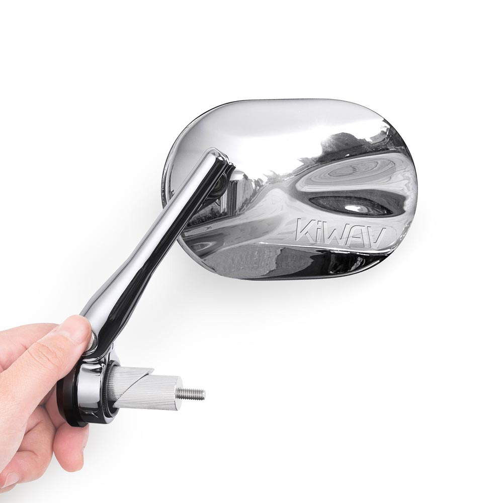 Parts: Stark chrome bar end mirrors universal fit for 7/8