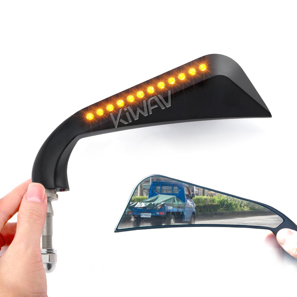 Axe black LED mirrors compatible with Harley-Davidson