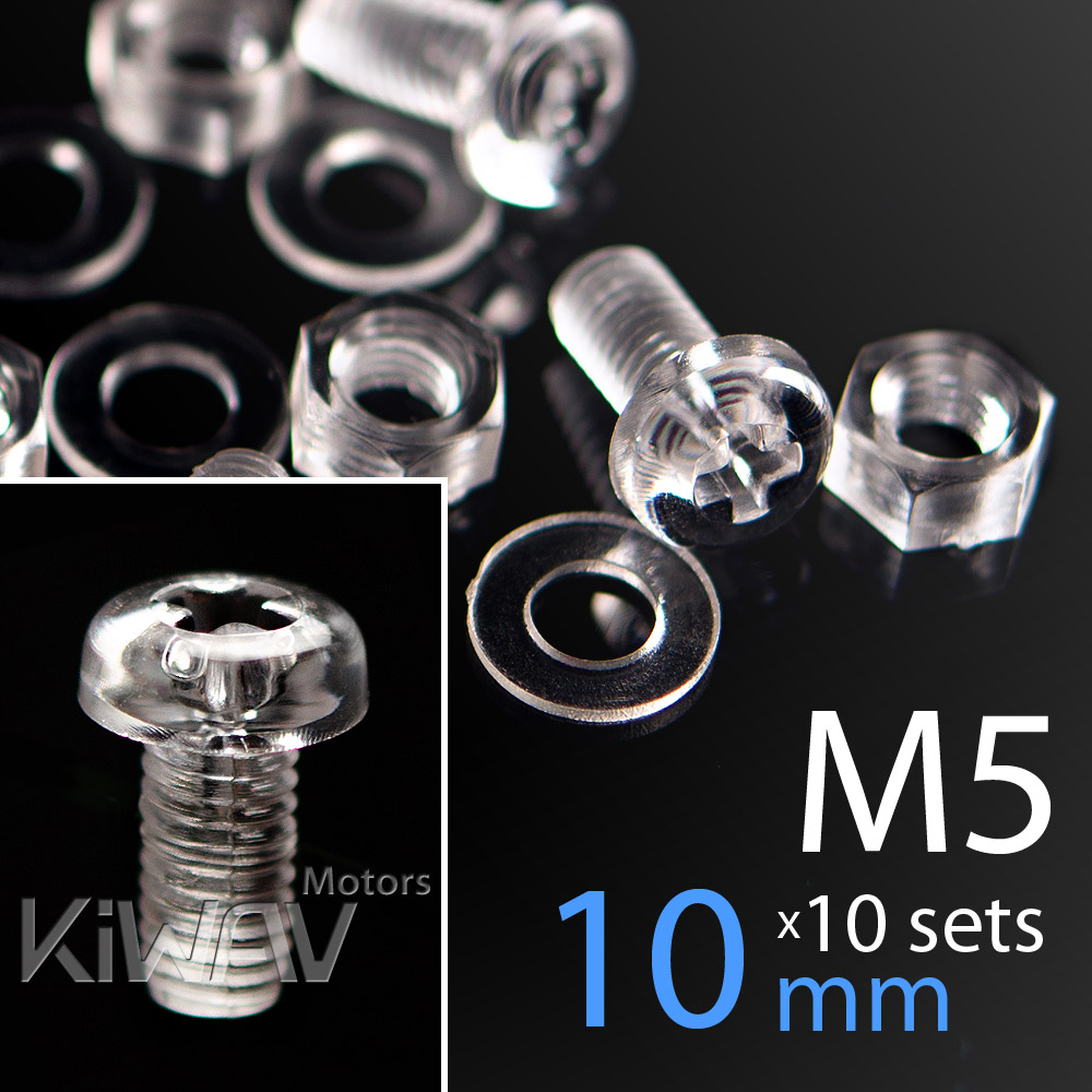 Magazi M5 Thread Diameter 10mm long Phillips Head Plastic Screws