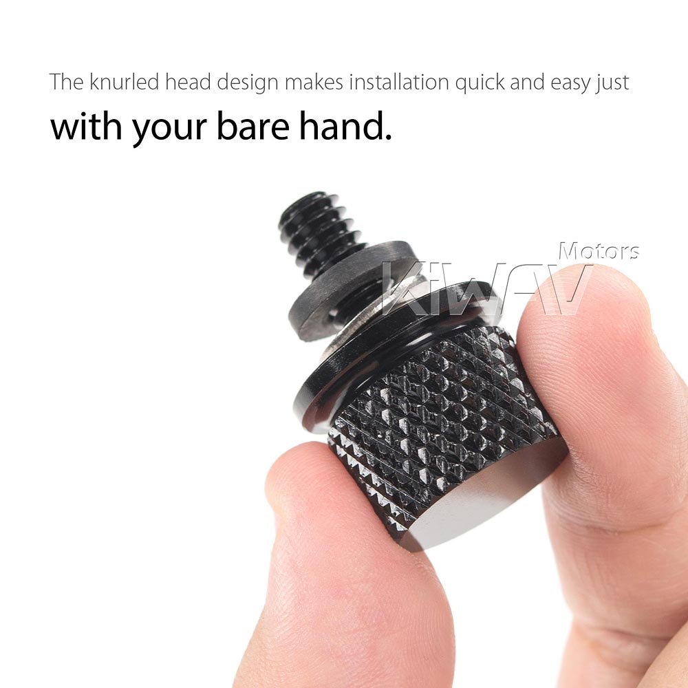 Customize Your Ride! Silver Billet Aluminum #1 Knurled Seat Bolt For Harley-Davidson (96-15)