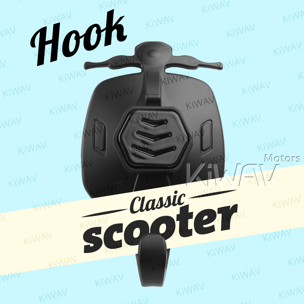 scooter suction cup hook black with black button