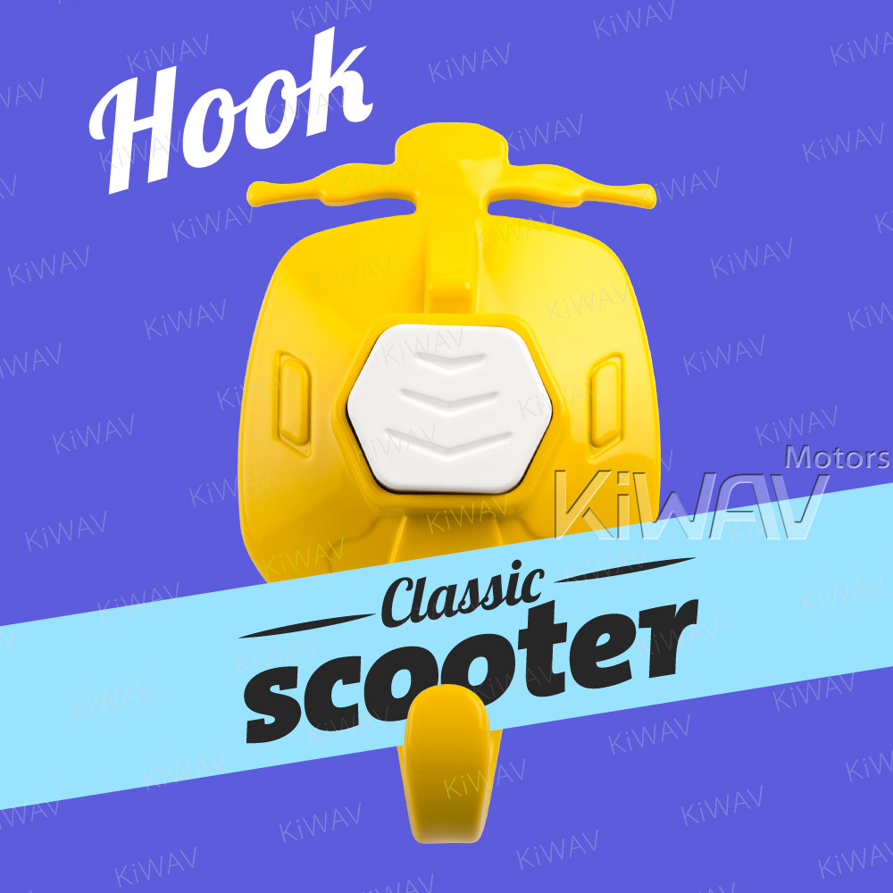 scooter suction cup hook yellow with white button