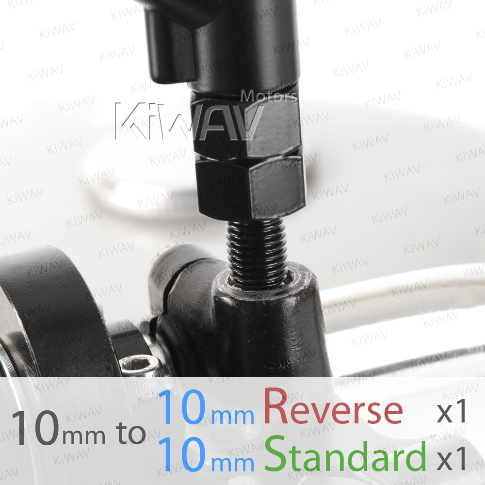 mirror adapter 10mm standard to 10mm standardx1 +10mm standard to 10mm reverse