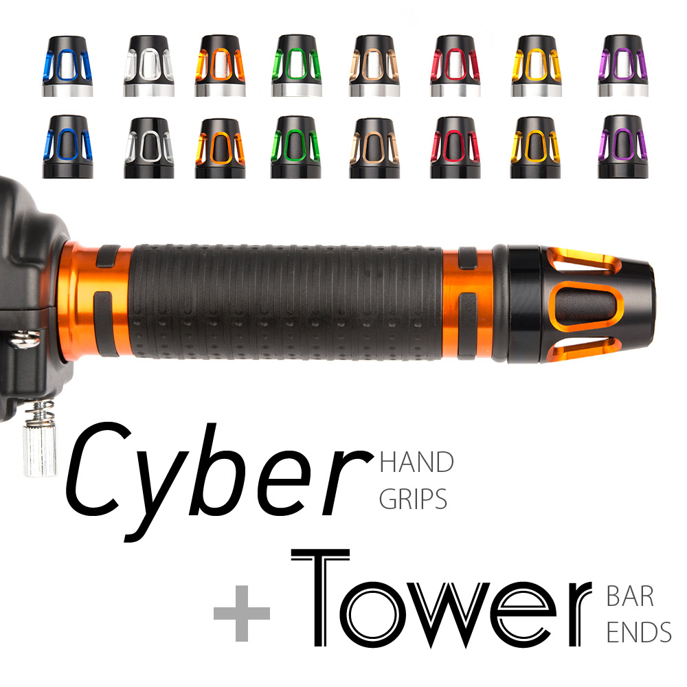 cyber grips orange with tower bar ends