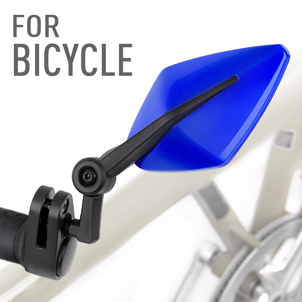 Elf blue bar end mirrors for bicycle