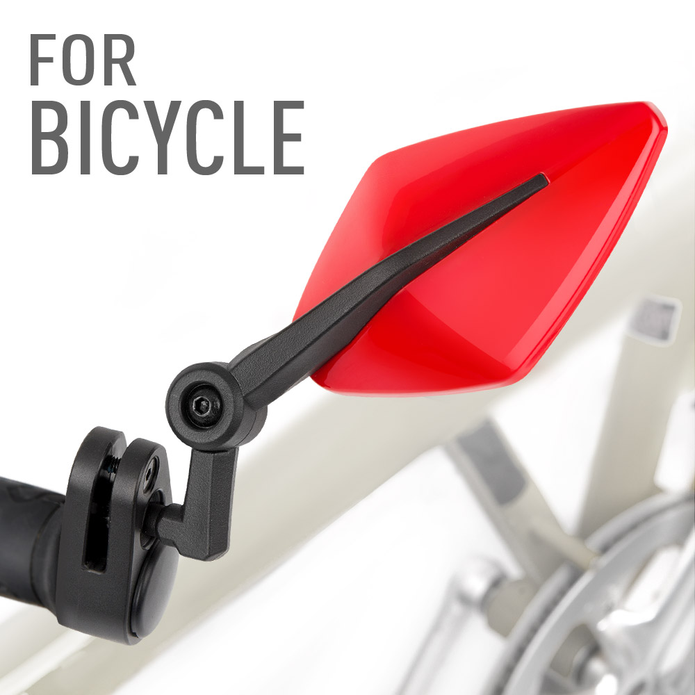 Elf red bar end mirrors for bicycle