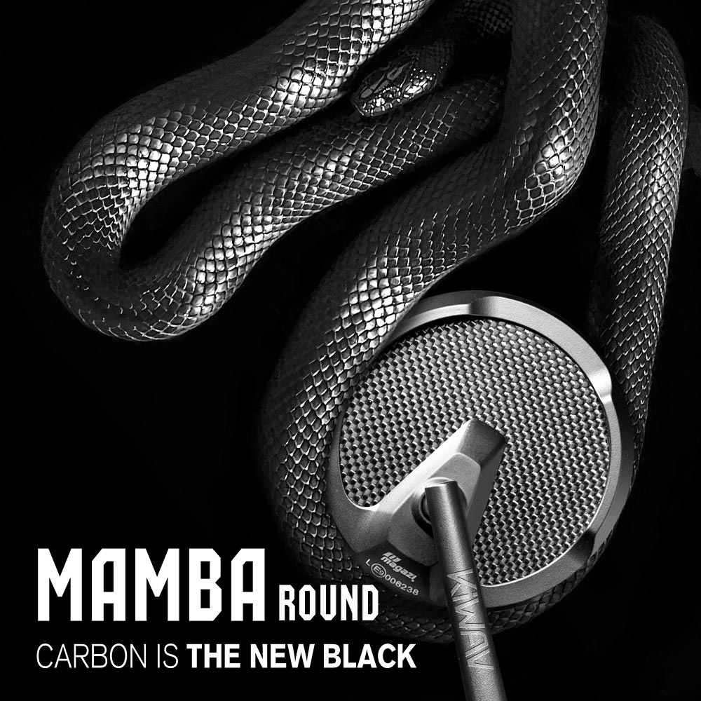 Mamba round real carbon fiber rear view mirrors