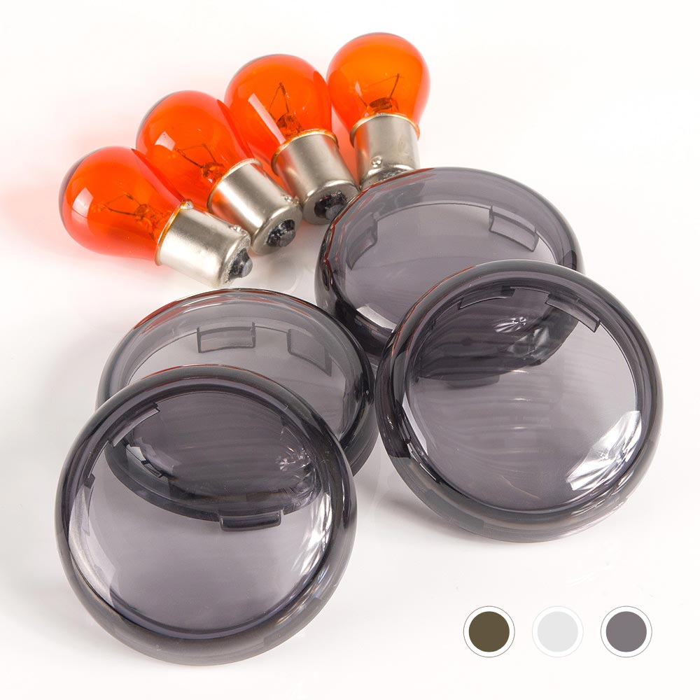 Turn Signal lens cover with bulbs compatible with Harley-Davidson